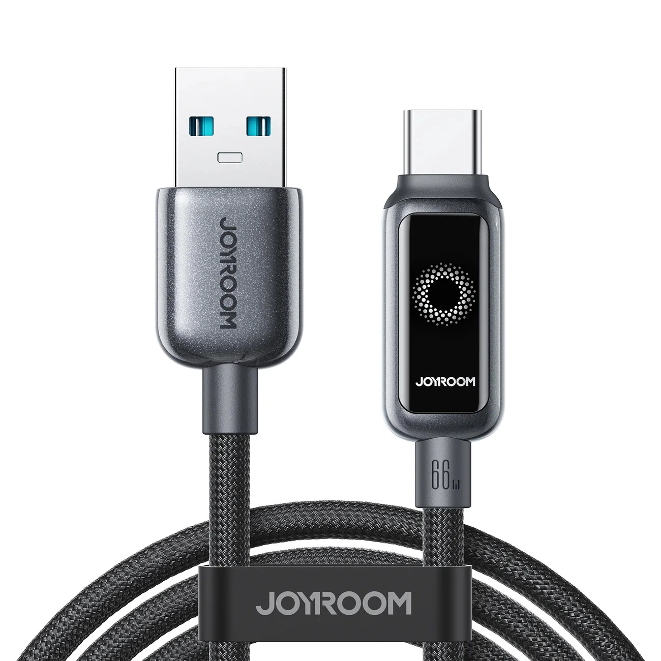 Kabel do danych i ładowania USB-A - USB-C Joyroom S-A55 StarFlight Display, 66W, 1.2m, Czarny