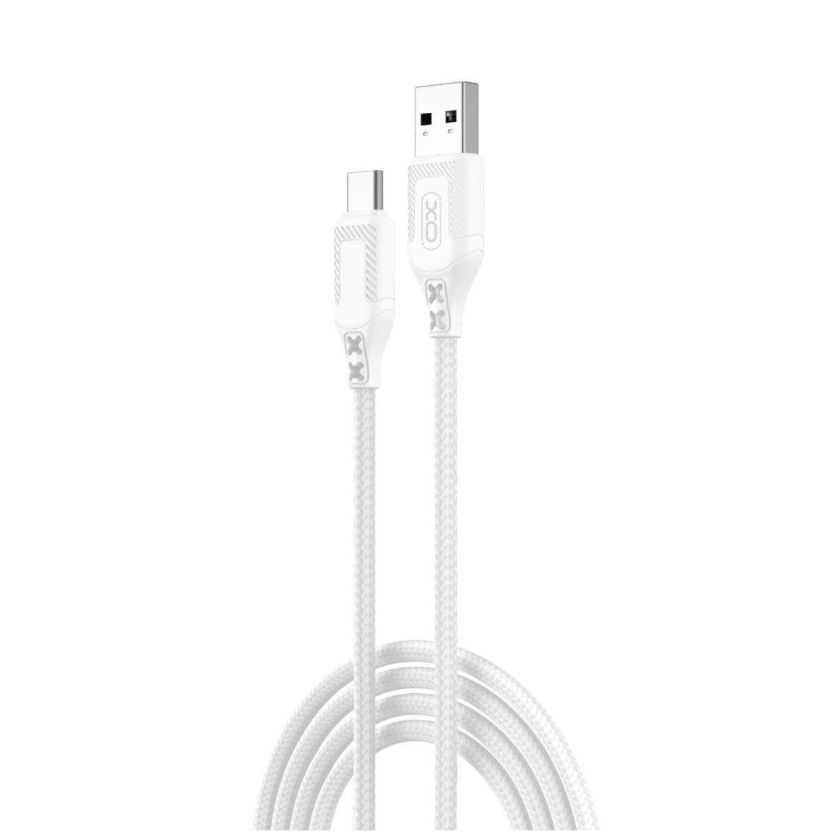 Kabel do danych i ładowania USB-A - USB-C XO Design NB235, 18W, 1m, Biały