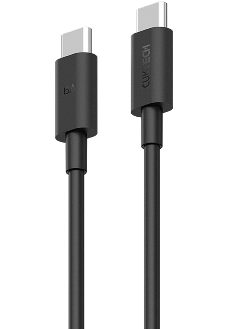 Kabel USB-C do danych i ładowania - USB-C Cuktech, 240W, 1.5m, Czarny CKCTC615NCBK