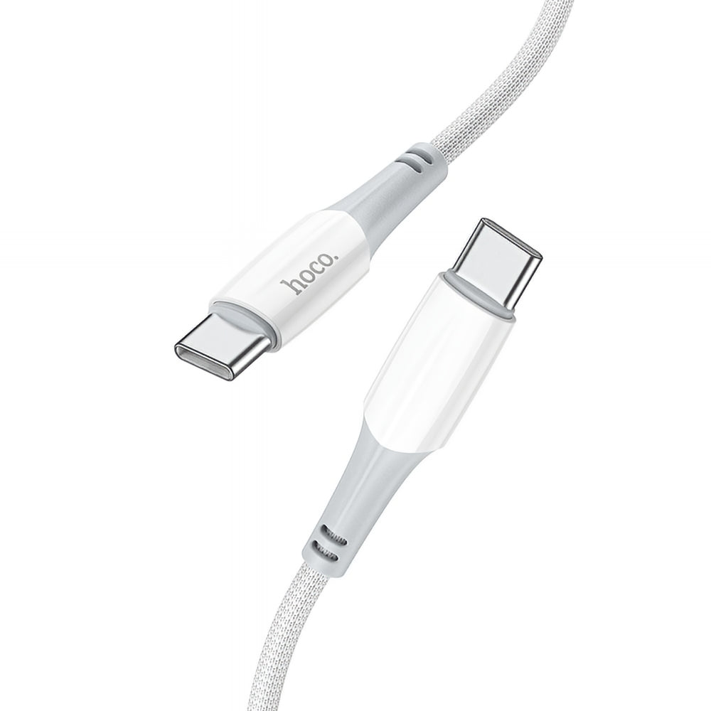 Kabel do danych i ładowania USB-C - USB-C HOCO X70, 60W, 1m, Biały