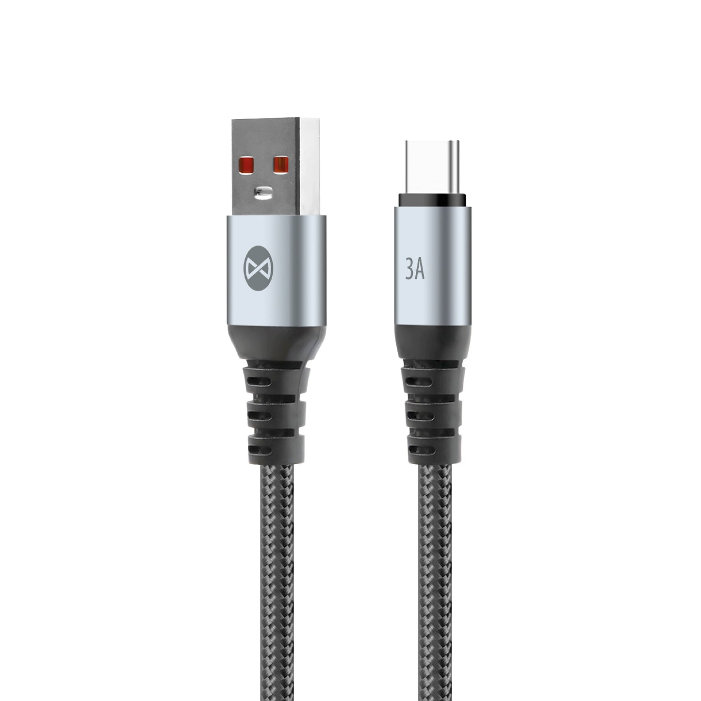 Kabel do danych i ładowania USB-A - USB-C Forever Braix, 18W, 1m, Czarny