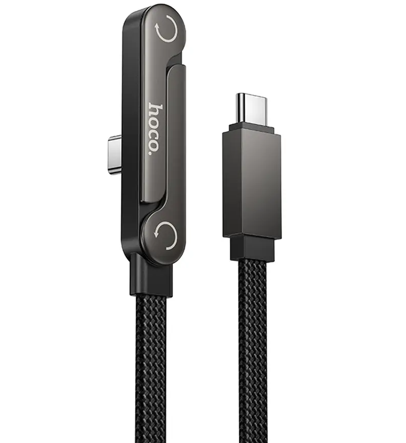 Kabel do przesyłu danych i ładowania USB-C - USB-C HOCO U150 Exquisite, 60W, 1,2m, Czarny