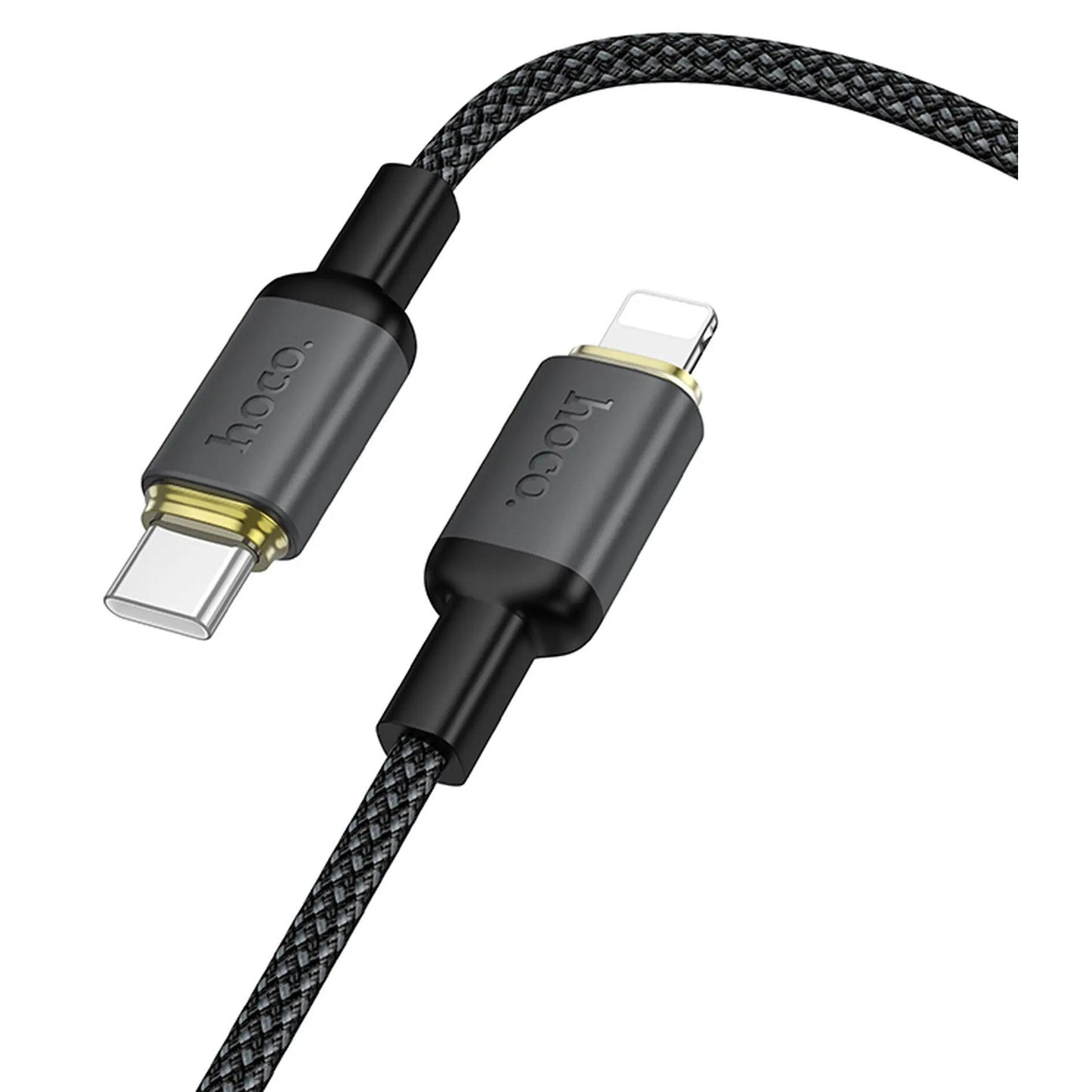 Kabel do przesyłu danych i ładowania USB-A - Lightning HOCO X128 Benefit, 12W, 1m, Czarny
