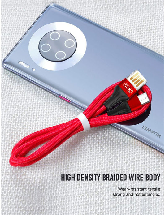USB-A to microUSB Data and Charging Cable XO Design NB118, 18W, 1m, Red