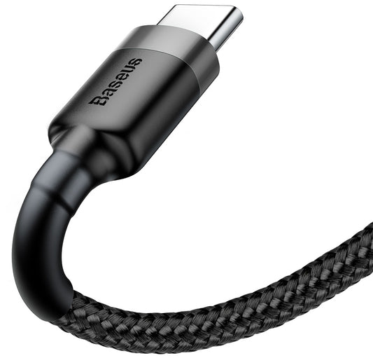 Kabel do transmisji danych i ładowania USB-A - USB-C Baseus Cafule, 60W, 1m, szary CATKLF-BG1 CATKLF-BG1
