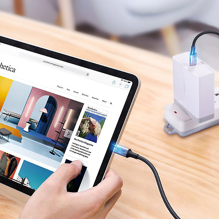 Kabel do danych i ładowania USB-C - USB-C UGREEN US316, 100W, 2m, Szary