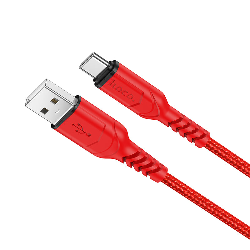Kabel do danych i ładowania USB-A - USB-C HOCO X59 Victory, 18W, 1m, Czerwony