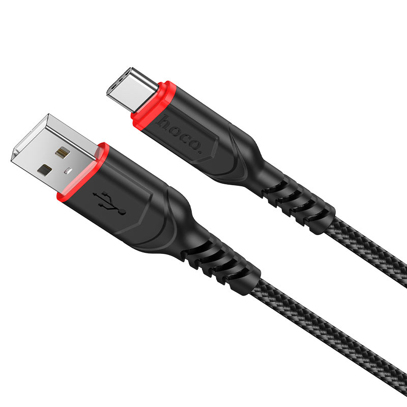 Kabel do danych i ładowania USB-A - USB-C HOCO X59 Victory, 18W, 1m, Czarny