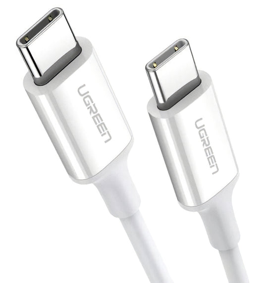 Kabel USB-C do ładowania i transmisji danych - USB-C UGREEN US264, 60 W, 1 m, biały