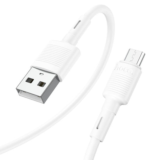 Kabel do danych i ładowania USB-A - microUSB HOCO X83 Victory, 18W, 1m, Biały