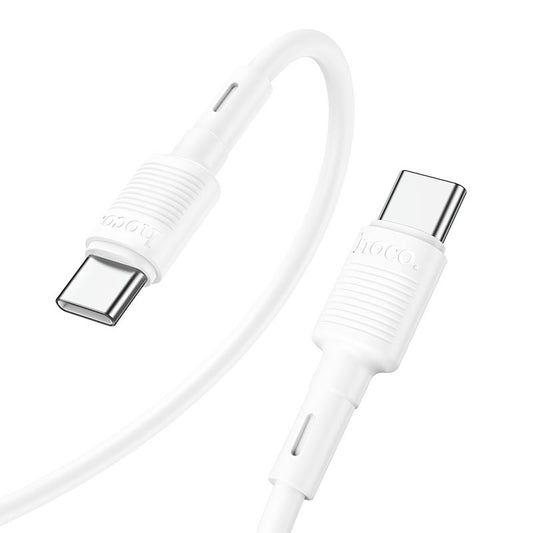 Kabel do danych i ładowania USB-C - USB-C HOCO X83 Victory, 60W, 1m, Biały