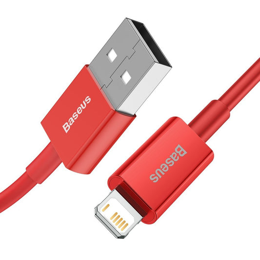 Kabel do ładowania i transmisji danych USB-A - Lightning Baseus Superior Series, 20W, 1m, czerwony CALYS-A09