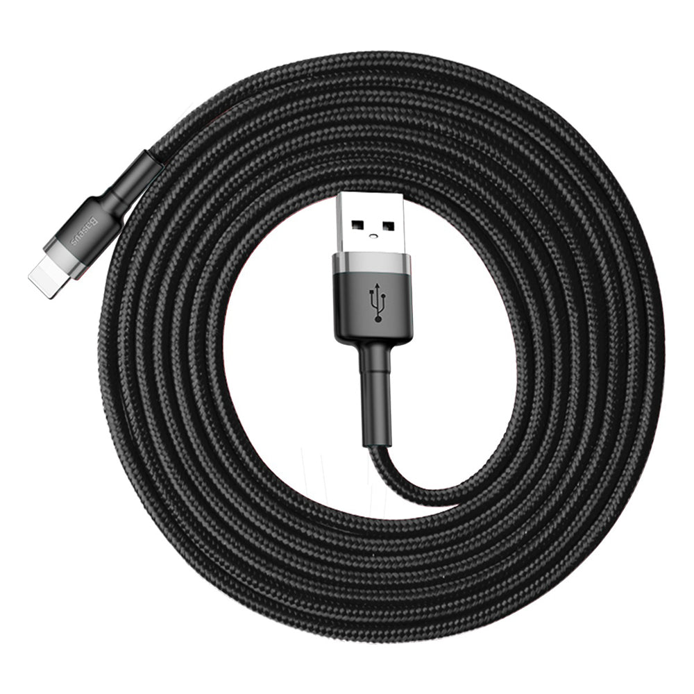 Kabel do danych i ładowania USB-A - Lightning Baseus Cafule, 18W, 2m, Szary CALKLF-CG1
