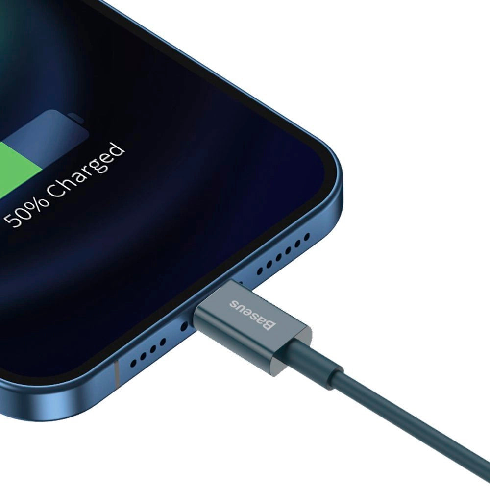 Kabel do ładowania i transmisji danych USB-A - Lightning Baseus Superior Series, 20W, 1m, niebieski CALYS-A03