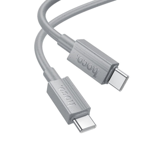 Kabel do danych i ładowania USB-C - USB-C HOCO X107, 60W, 1m, Szary