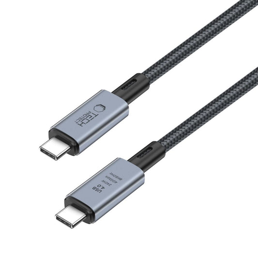 Kabel USB-C do ładowania i transmisji danych - USB-C Tech-Protect Ultraboost Max, 240 W, 1 m, szary