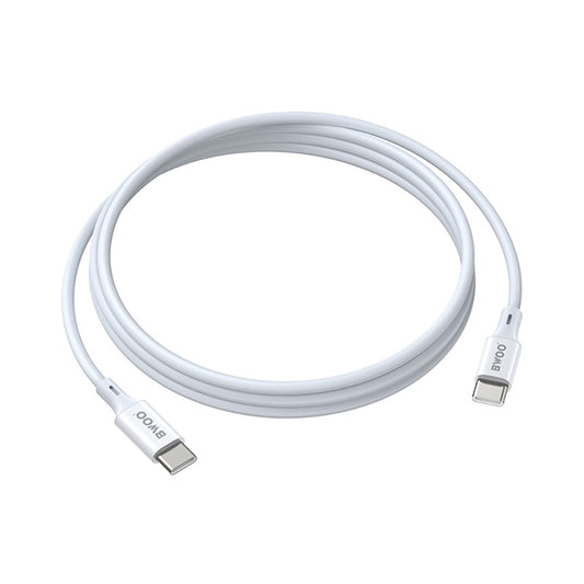 Kabel do danych i ładowania USB-C - USB-C BWOO X282, 60W, 1m, Biały