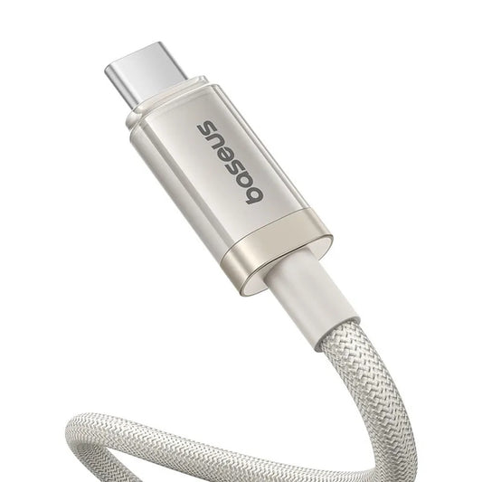 Kabel do danych i ładowania USB-C - USB-C Baseus Titanium, 100W, 1m, Srebrny P10378100G21-00