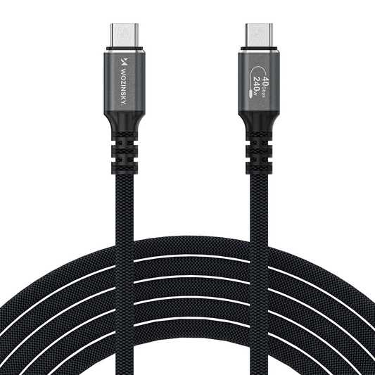 Kabel do danych i ładowania USB-C - USB-C WZK WPS-UY42S, 240W, 2m, Czarny