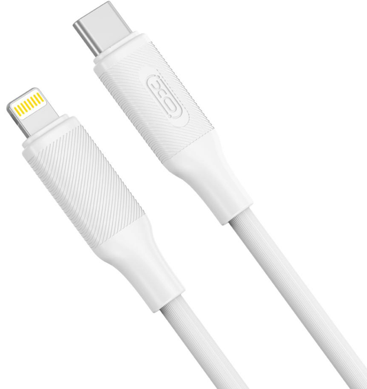 Kabel do danych i ładowania USB-C - Lightning XO Design NB-Q265A, 27W, 1m, Biały