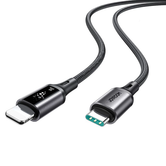 Kabel do danych i ładowania USB-C - Lightning Joyroom S-A60 StarTalk, 30W, 1.2m, Czarny