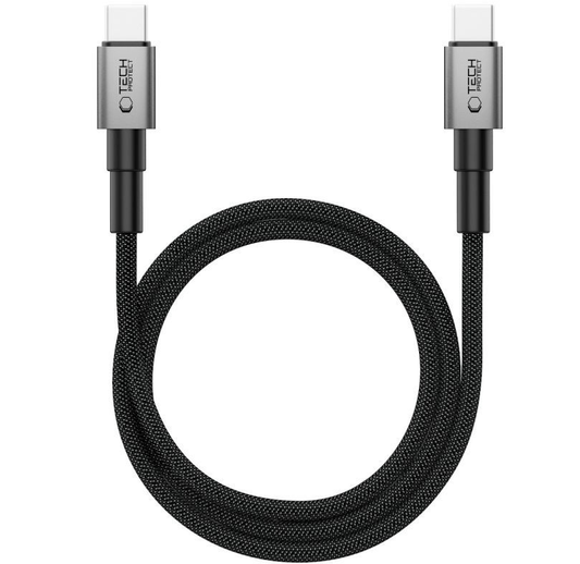 Kabel do danych i ładowania USB-C - USB-C Tech-Protect Ultraboost DNA MagTwist, 100W, 1m, Szary
