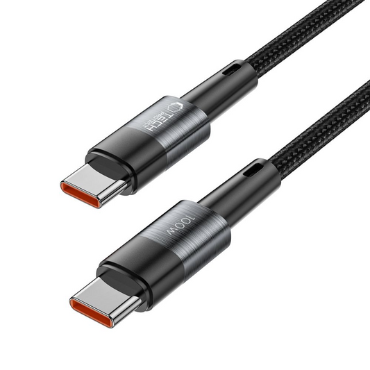 Kabel do danych i ładowania USB-C - USB-C Tech-Protect Ultraboost, 100W, 0,25m, Szary