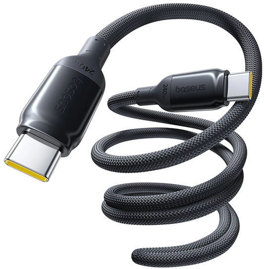 Kabel do przesyłu danych i ładowania USB-C - USB-C Baseus PicoGo II, 240W, 2m, Czarny E0423301