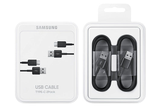 Samsung USB-A do USB-C Kabel do ładowania i transmisji danych, 2-pak, 25 W, 1,5 m, czarny EP-DG930MBEGGWW
