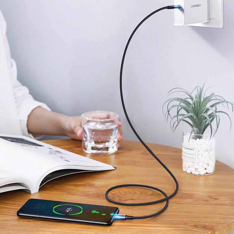 Kabel do danych i ładowania USB-C - USB-C UGREEN US316, 100W, 2m, Szary