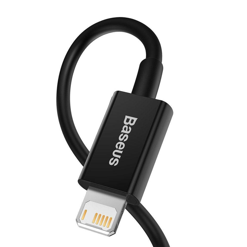 Kabel do przesyłu danych i ładowania USB-A - Lightning Baseus Superior Series, 20W, 1m, czarny CALYS-A01