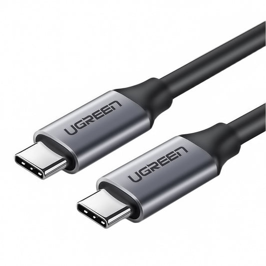 Kabel USB-C do transmisji danych i ładowania - USB-C UGREEN USB-C US161, 60W, 1,5m, szary