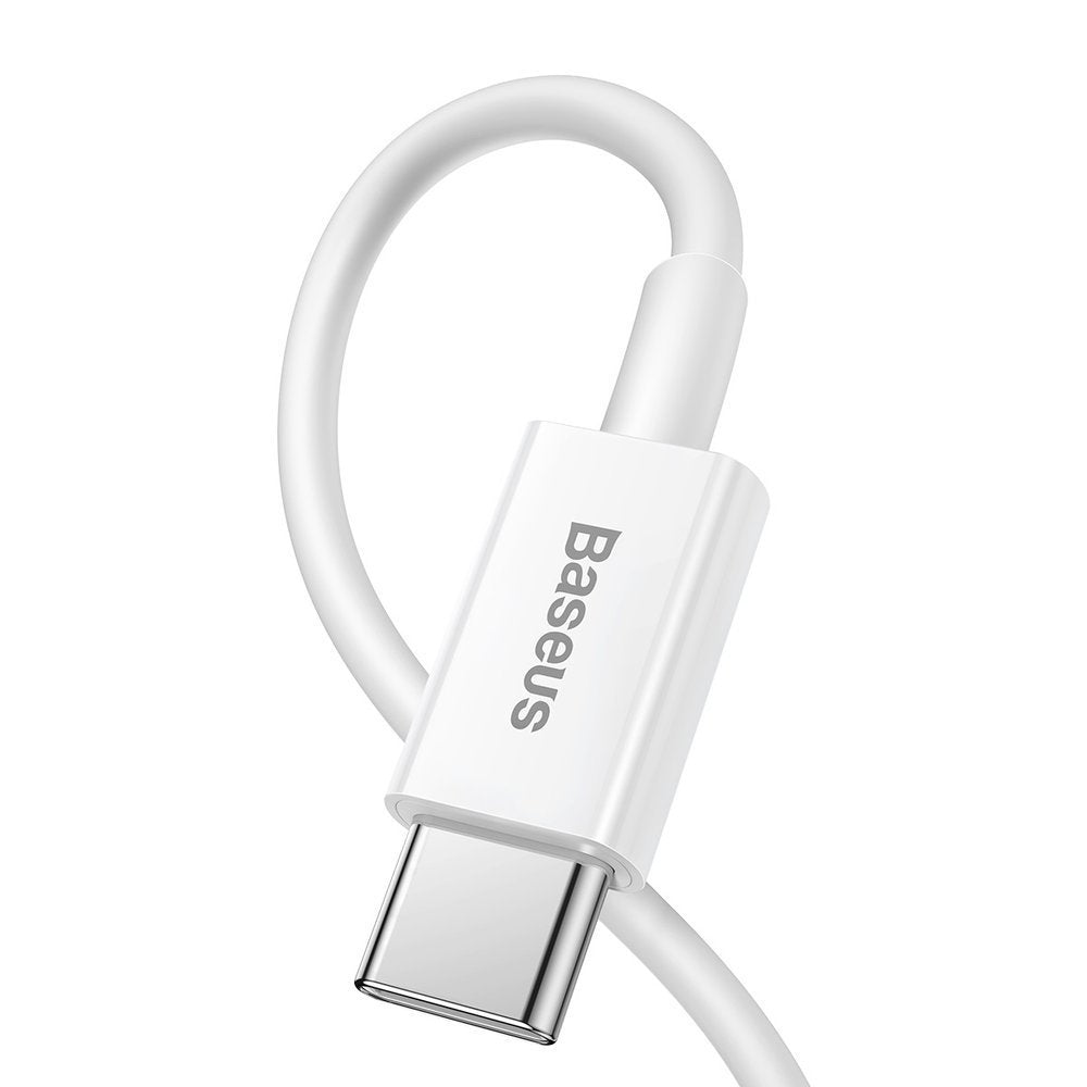 Kabel do danych i ładowania USB-C - Lightning Baseus Superior Series, 20W, 0,25m, Biały CATLYS-02