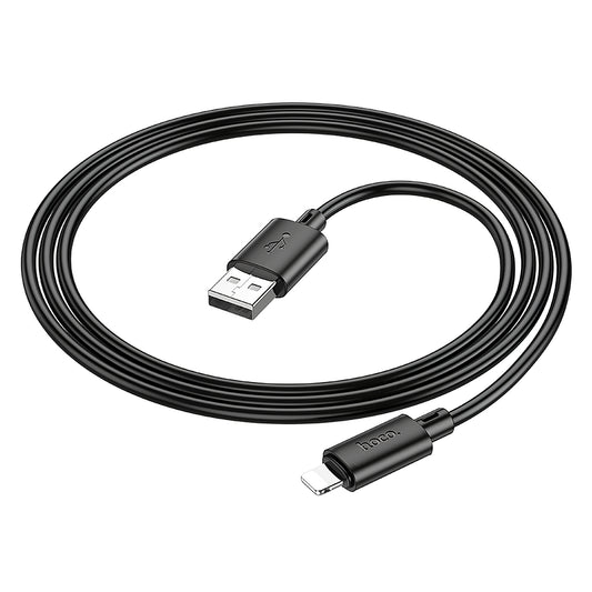 Kabel do ładowania i transmisji danych USB-A - Lightning HOCO X88, 18 W, 1 m, czarny