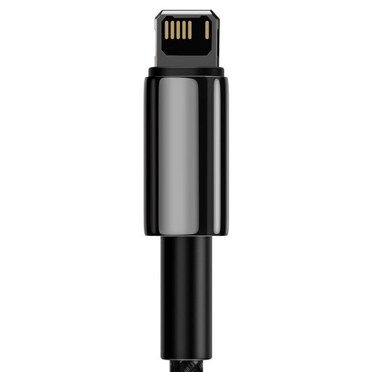 Kabel do ładowania i transmisji danych USB-A - Lightning Baseus Tungsten Gold, 20W, 1m, czarny CALWJ-01