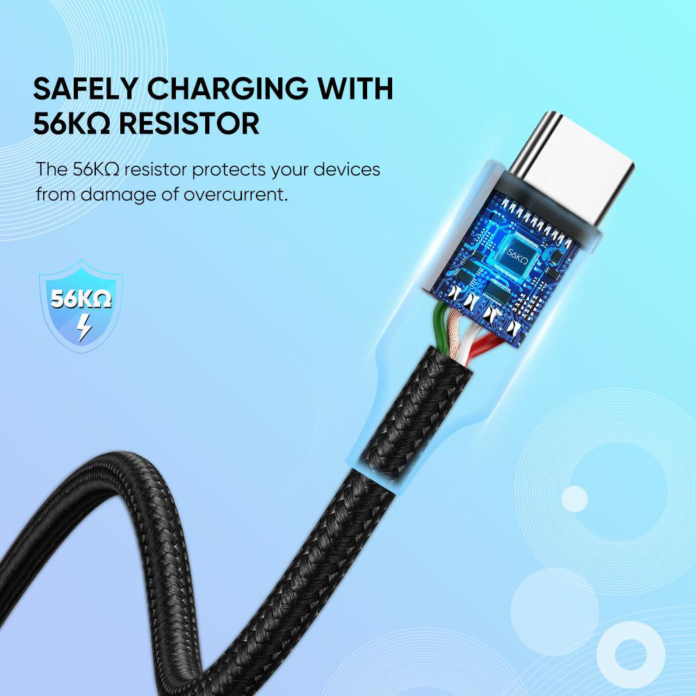 Kabel do danych i ładowania USB-A - USB-C UGREEN US288, 18W, 0,5m, Czarny