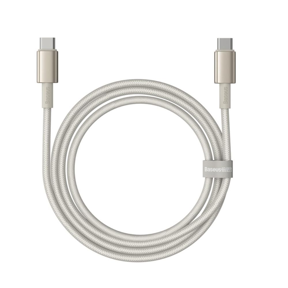 Kabel do danych i ładowania USB-C - USB-C Baseus Tungsten Gold, 100W, 2m, Złoty P10319800G21-01