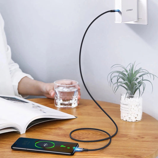 Kabel do danych i ładowania USB-C - USB-C UGREEN US316, 100W, 1,5m, Szary