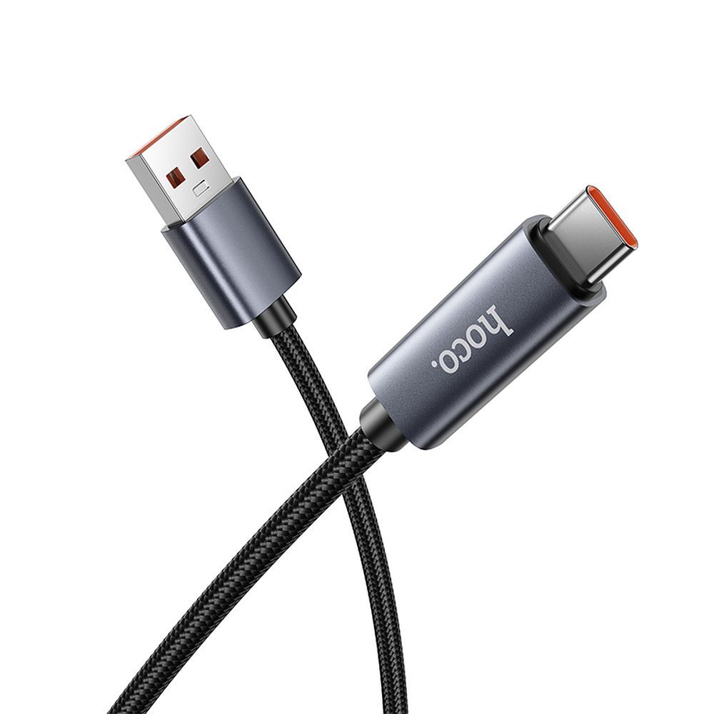 Kabel do danych i ładowania USB-A - USB-C HOCO Display X112, 100W, 1m, Czarny