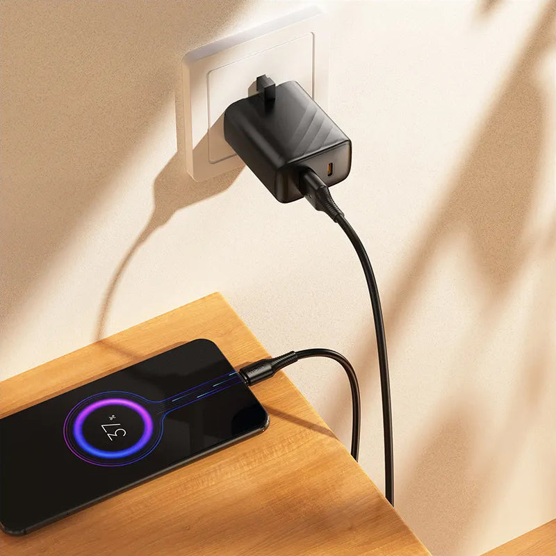 Kabel do danych i ładowania USB-A - microUSB HOCO X120, 18W, 1m, Czarny