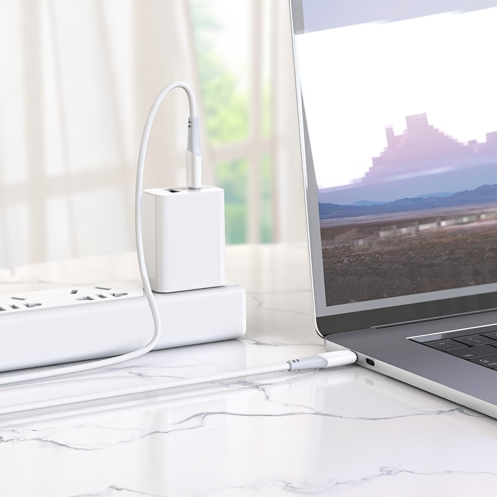 Kabel do danych i ładowania USB-C - USB-C HOCO X70, 60W, 1m, Biały