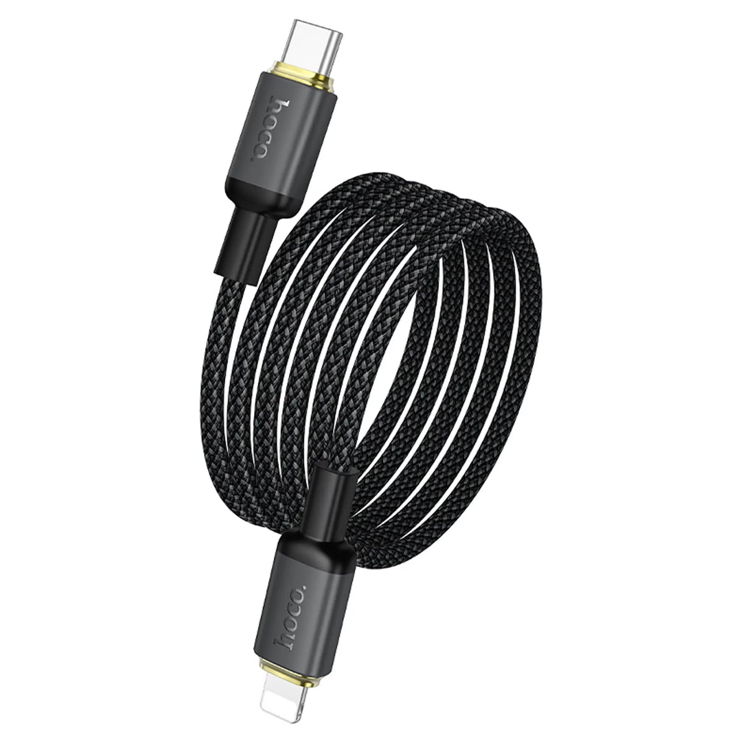 Kabel do przesyłu danych i ładowania USB-A - Lightning HOCO X128 Benefit, 12W, 1m, Czarny