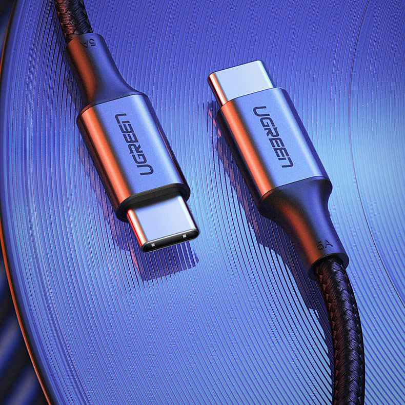 Kabel do danych i ładowania USB-C - USB-C UGREEN US316, 100W, 2m, Szary
