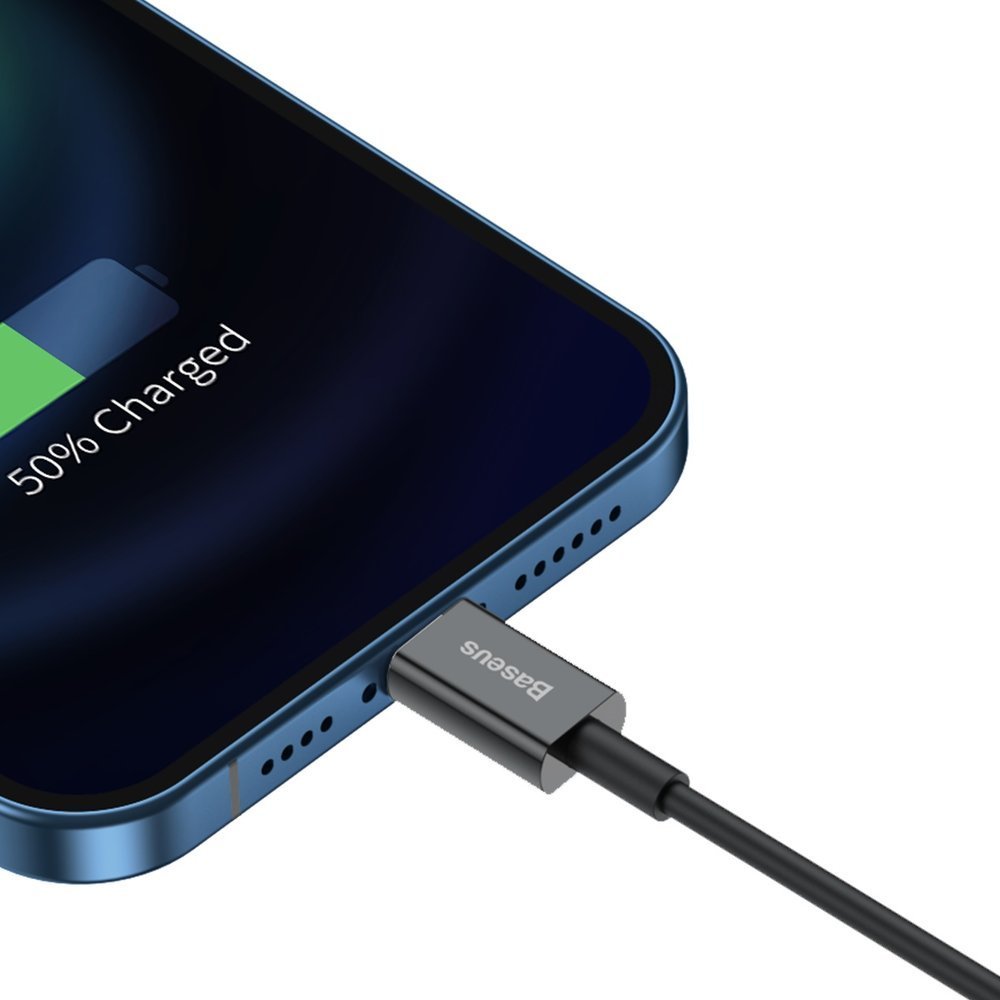 Kabel do przesyłu danych i ładowania USB-A - Lightning Baseus Superior Series, 20W, 1m, czarny CALYS-A01