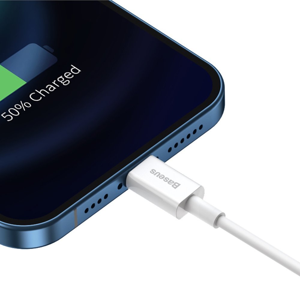 Kabel do danych i ładowania USB-A - Lightning Baseus Superior Series, 20W, 1.5m, Biały CALYS-B02