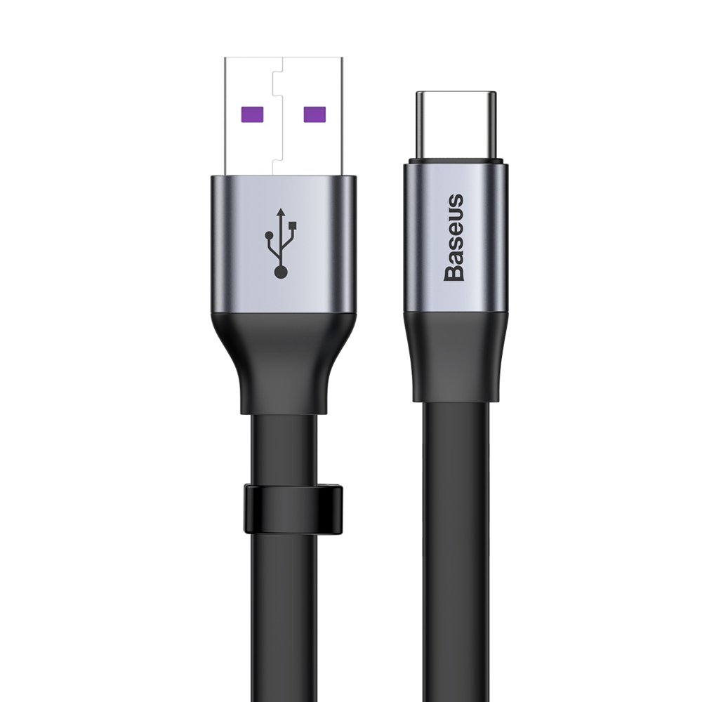 Baseus Simple USB-A to USB-C Data and Charging Cable, 40W, 0.23m, Gray CATMBJ-BG1