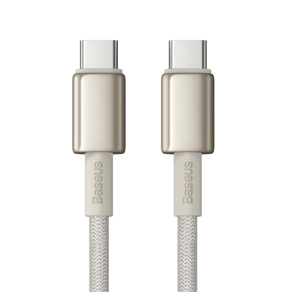 Kabel do danych i ładowania USB-C - USB-C Baseus Tungsten Gold, 100W, 2m, Złoty P10319800G21-01