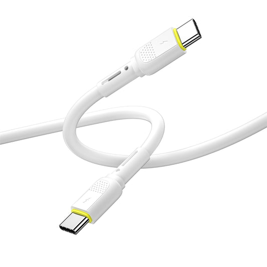 Kabel do danych i ładowania USB-C - USB-C WiWu Wi-C034, 60W, 1.2m, Biały