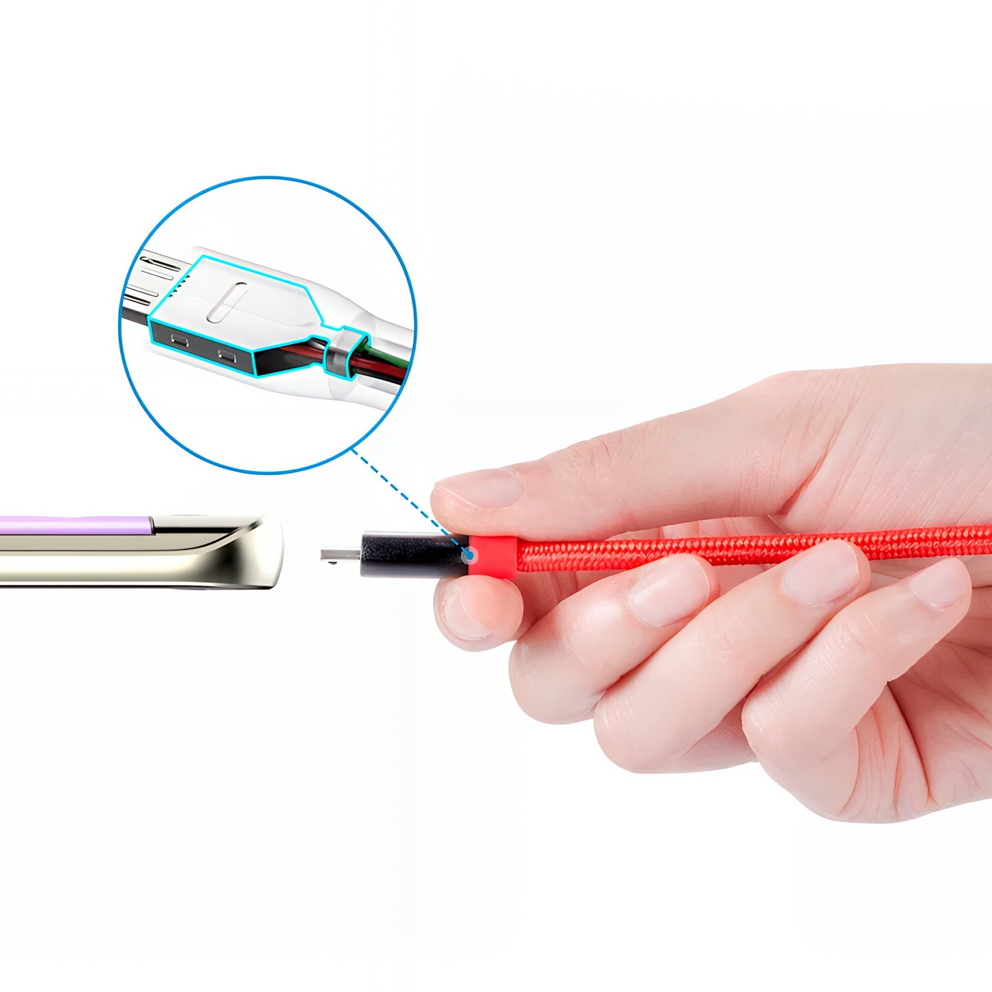 Kabel do danych i ładowania USB-A - microUSB Anker PowerLine+, 18W, 0.91m, Czerwony A8142G91