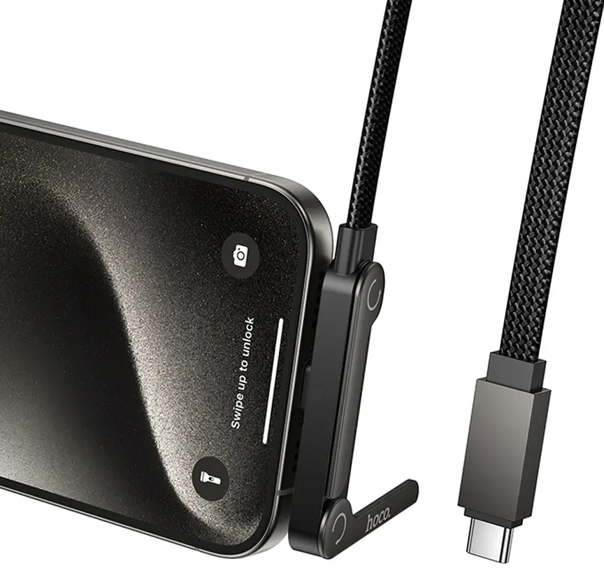 Kabel do przesyłu danych i ładowania USB-C - USB-C HOCO U150 Exquisite, 60W, 1,2m, Czarny